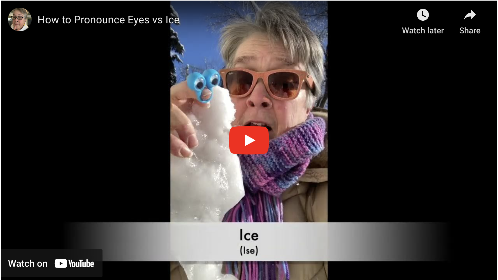 How to pronounce eyes vs ice